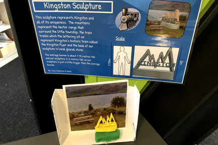 Poster and 3D printed icon for local town