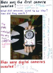 A product (digital camera) and questions page.