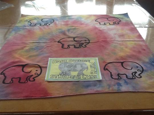 Bandana with elephant print