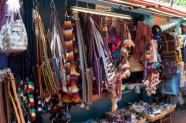 Clothing in a market stall
