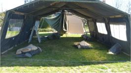 Image of a temper tent 2.4 metres wide 6.1 metres long