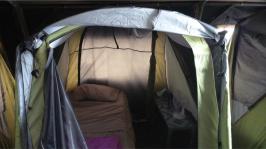 Image of the inside of an accommodation tent
