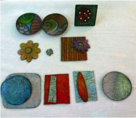 Sally Laing pendants at the Karash workshop