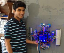 Sohail and his robotic window cleaner