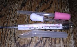 Thermometer and other testing equipment