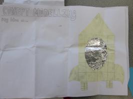 A student's modelling of their rocket mirror