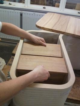 George Stilwell fitting the drawers