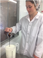 Adding flavour to the pasteurised milk.