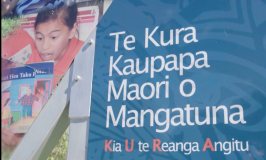 Te Kura Kaupapa Māori o Mangatuna billboard
