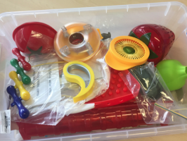 Plastic bag of objects for students to explore
