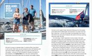 First page of journal article showing yacht with Iris and her family onboard