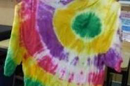 A tie-dyed T-shirt