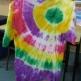 An example of a tie-dyed t-shirt