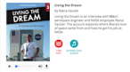 Living the Dream cover and introduction on literacy online.
